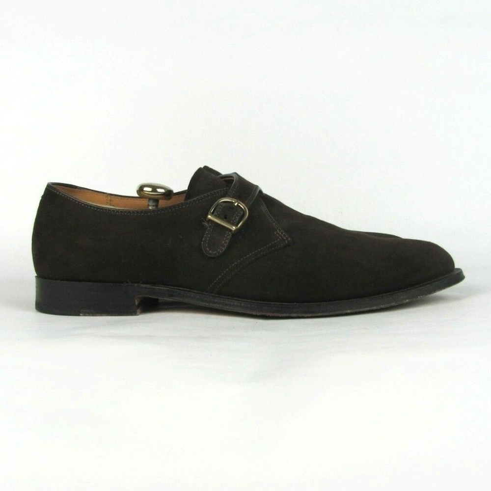 ALDEN Suede Brown Monk Strap Dress Shoes 11.5 - Picture 3 of 8